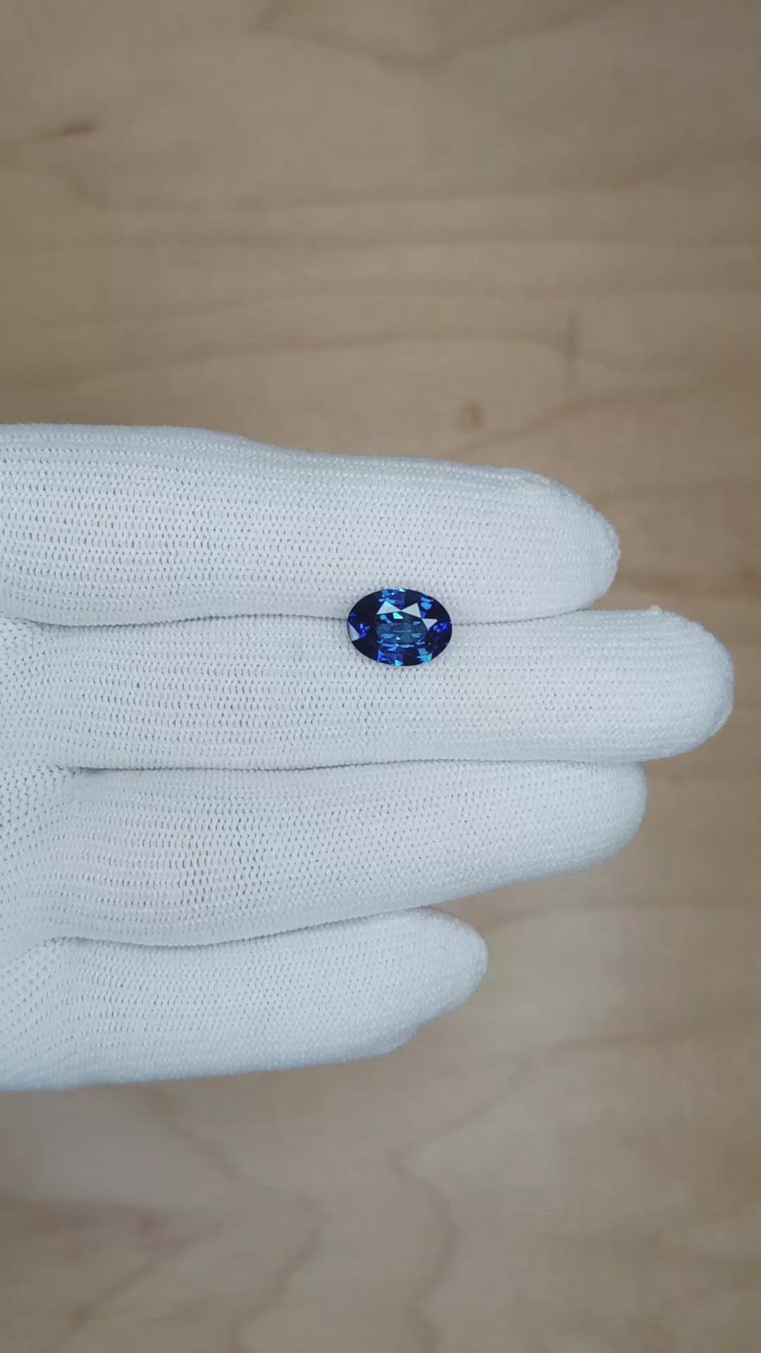 2.67 Ct. Blue Sapphire from Ceylon (Sri Lanka) Size Video