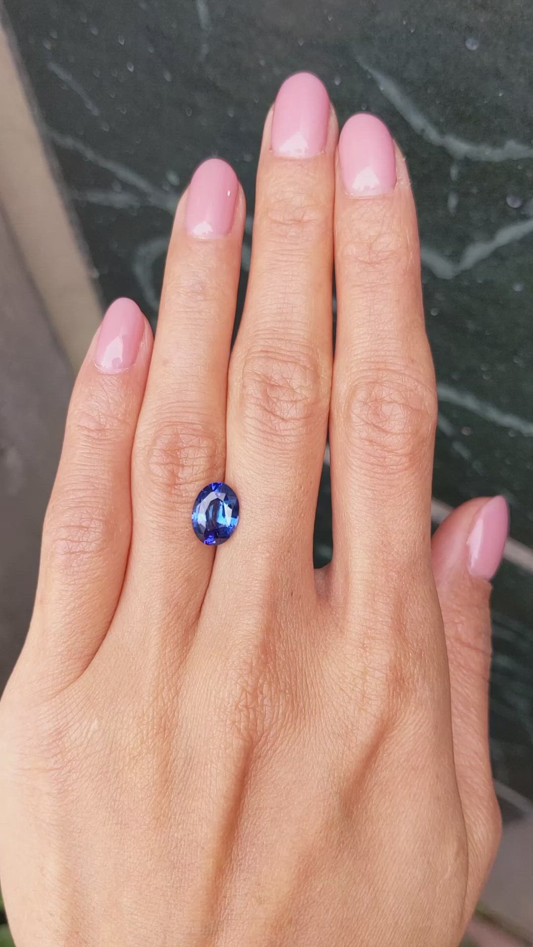 2.67 Ct. Blue Sapphire from Ceylon (Sri Lanka) Size Video