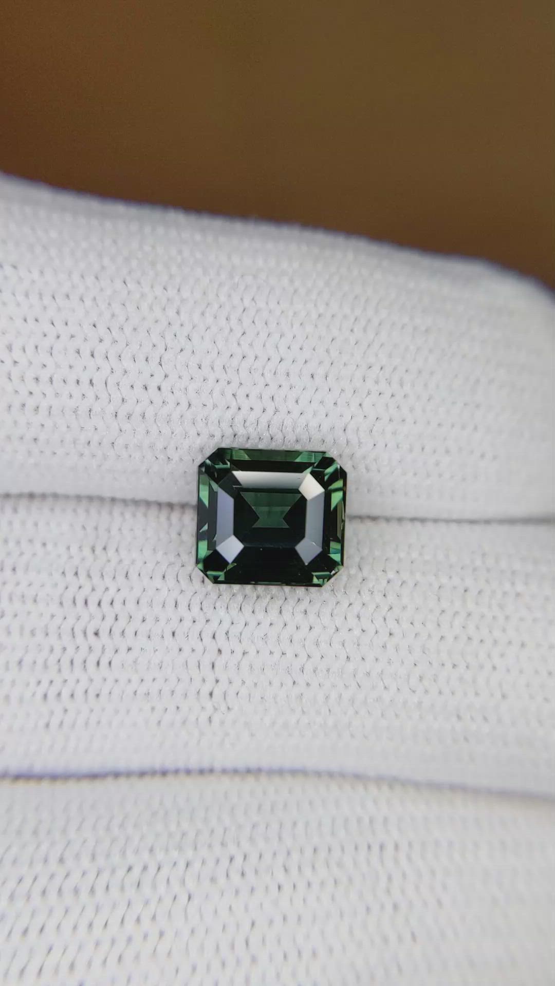 3.02 Ct. Green Sapphire from Madagascar Size Video
