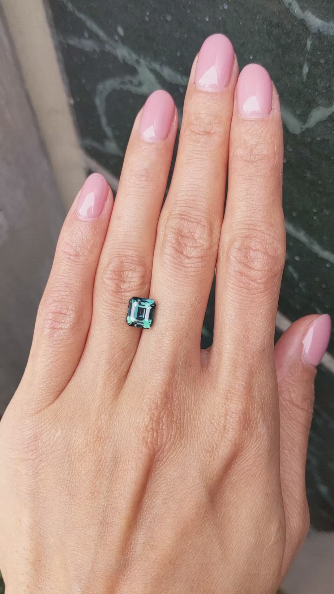 3.02 Ct. Green Sapphire from Madagascar Size Video