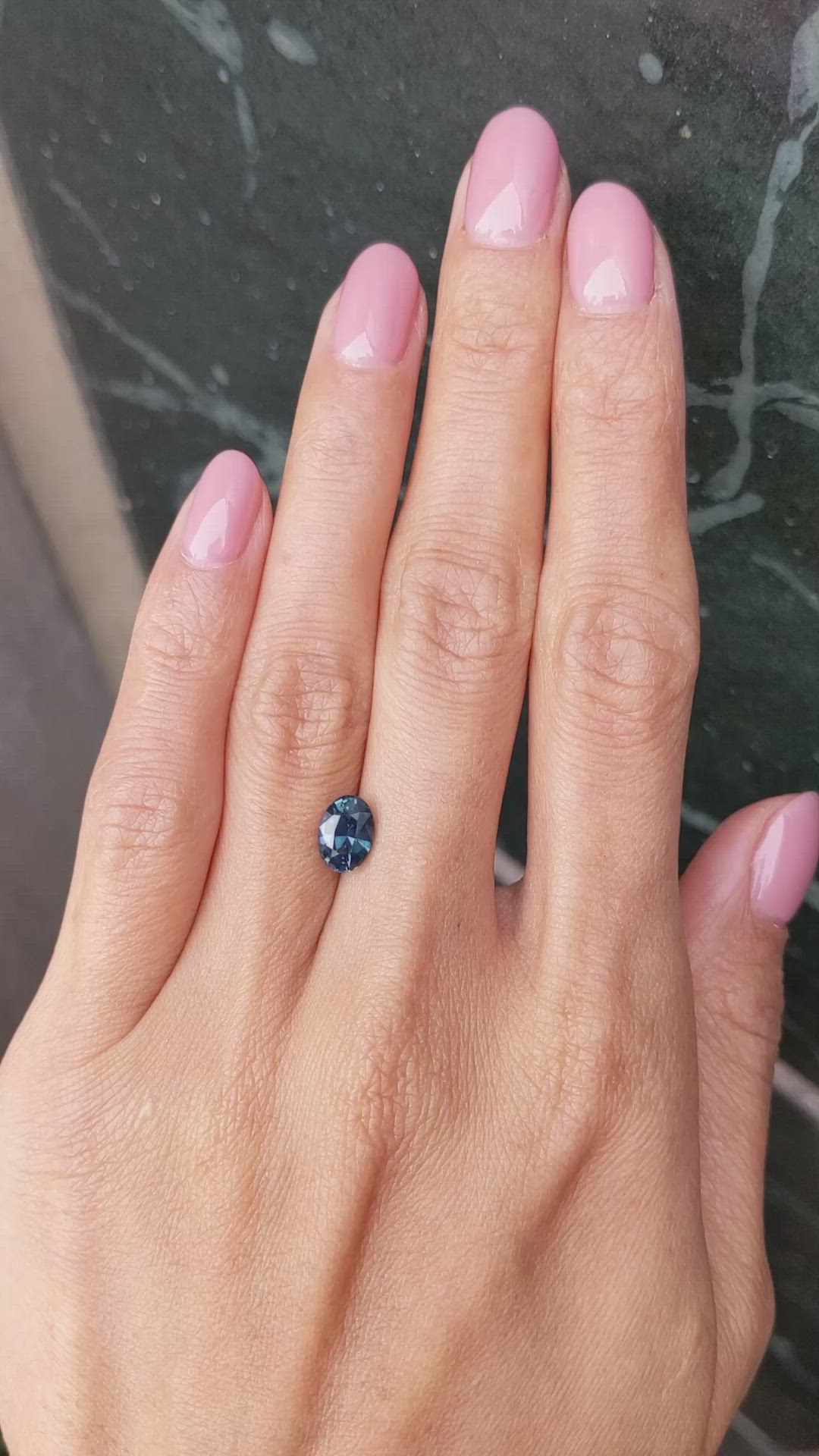 1.59 Ct. Greenish Blue Sapphire from Madagascar Size Video