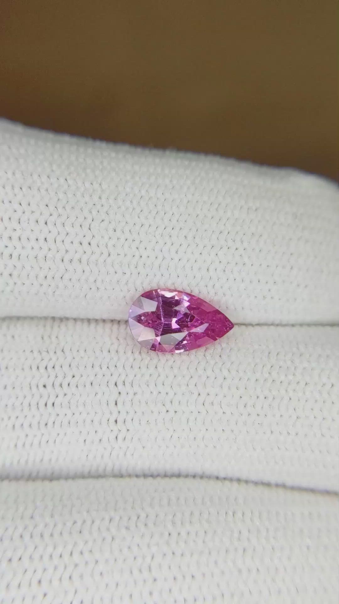 1.17 Ct. Pink Sapphire from Ceylon (Sri Lanka) Size Video