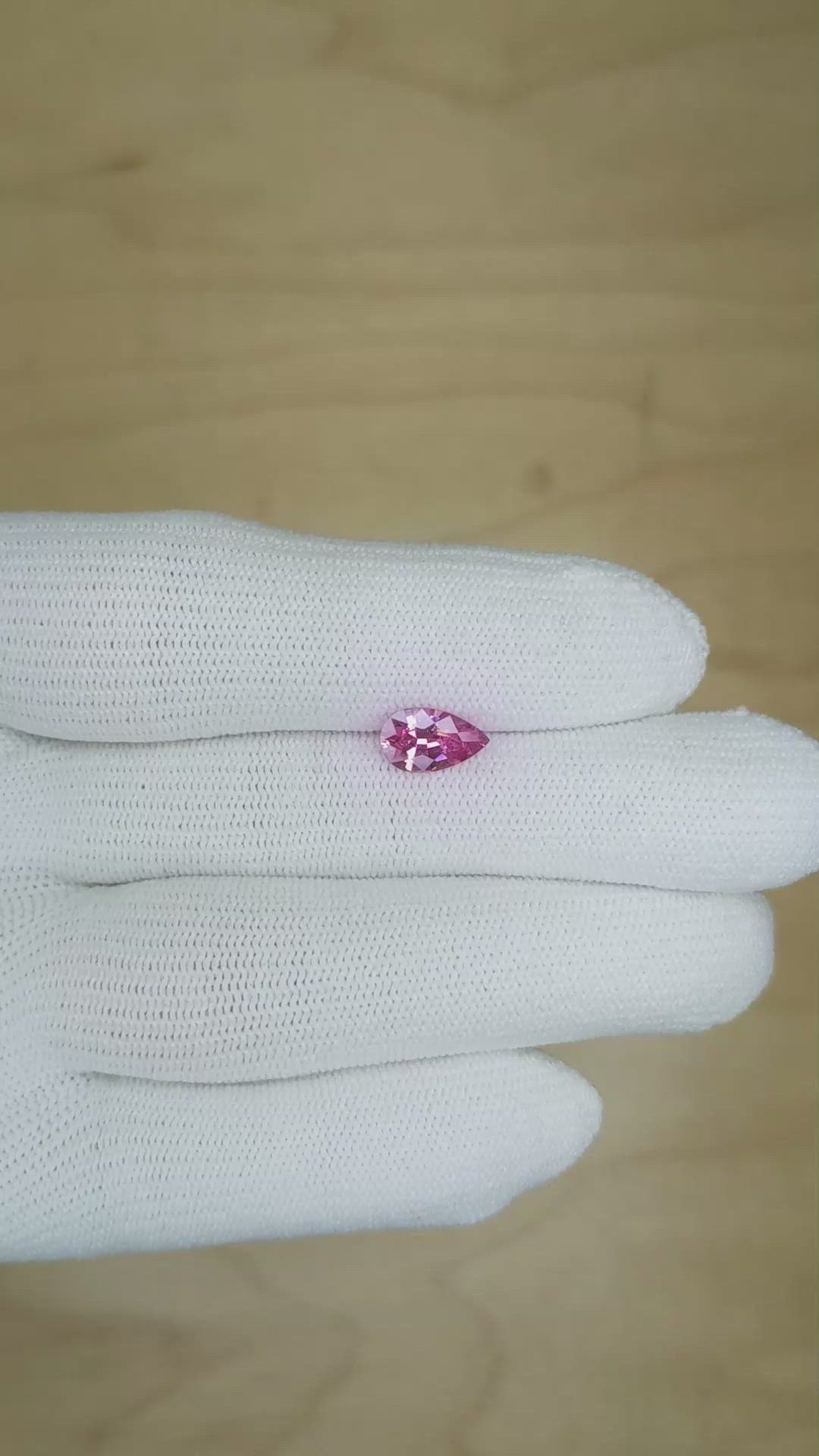 1.17 Ct. Pink Sapphire from Ceylon (Sri Lanka) Size Video