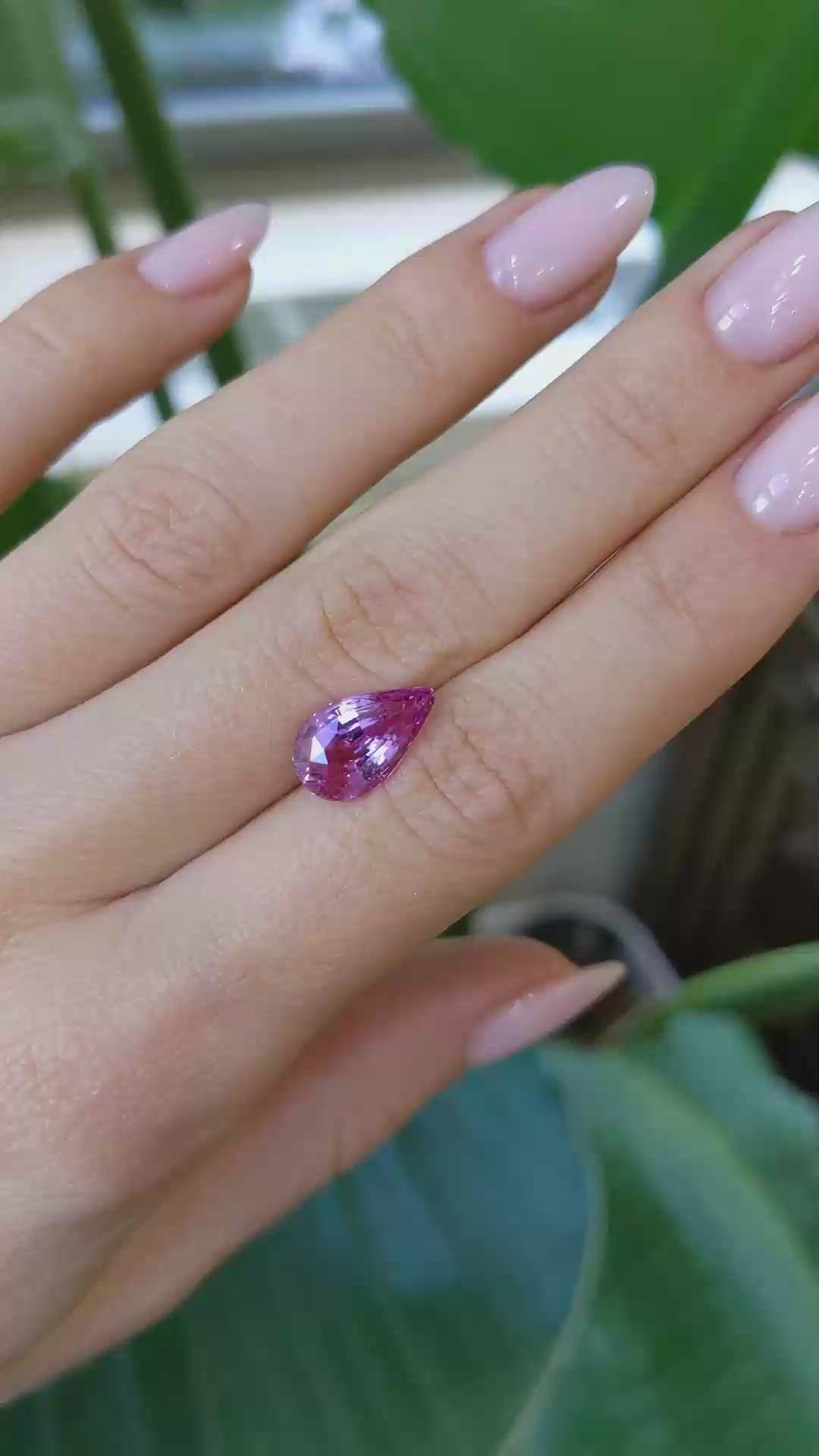 4.02 Ct. Pink Sapphire from Ceylon (Sri Lanka) Size Video