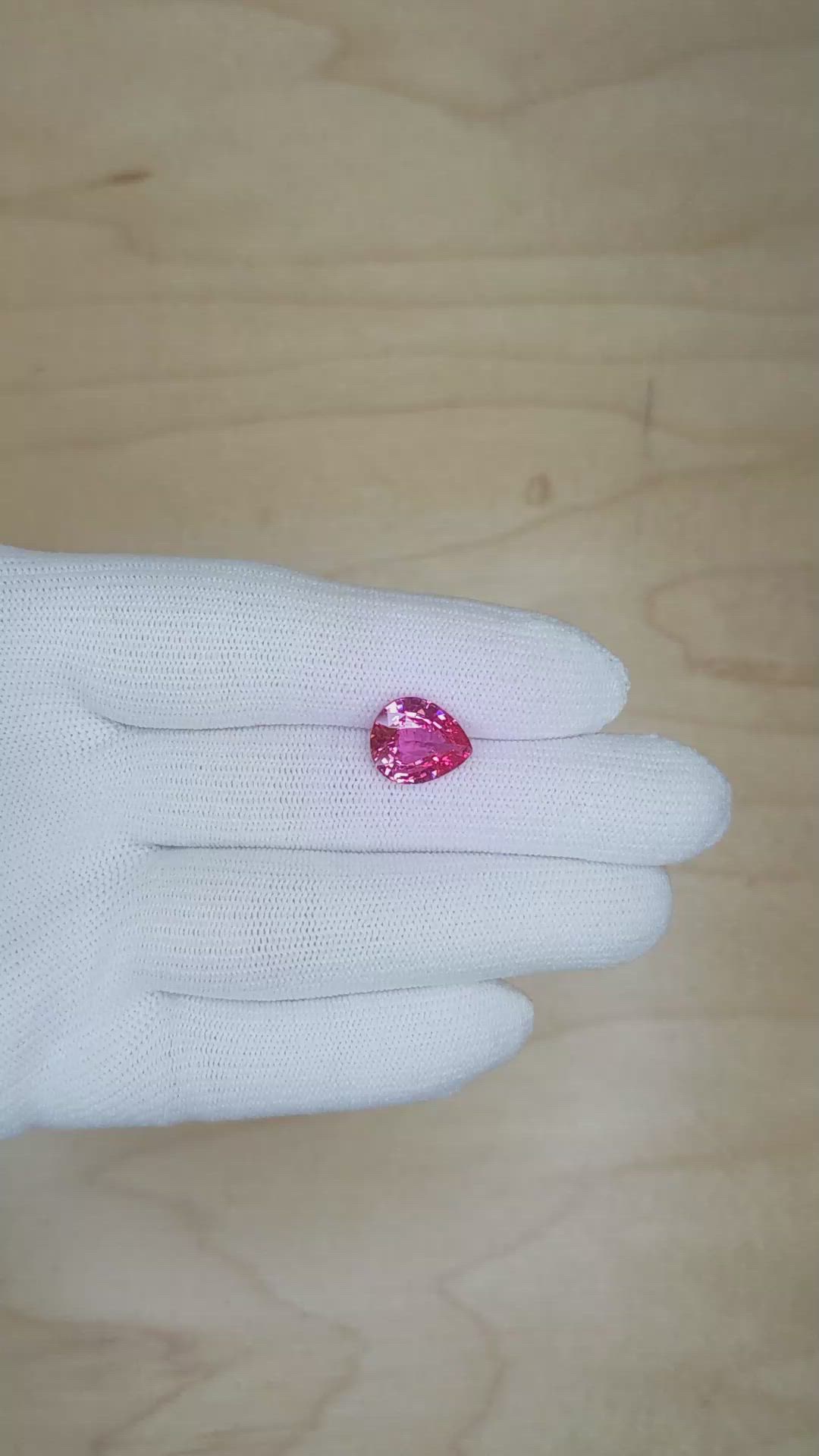 4.25 Ct. Purplish Pink Sapphire from Ceylon (Sri Lanka) Size Video
