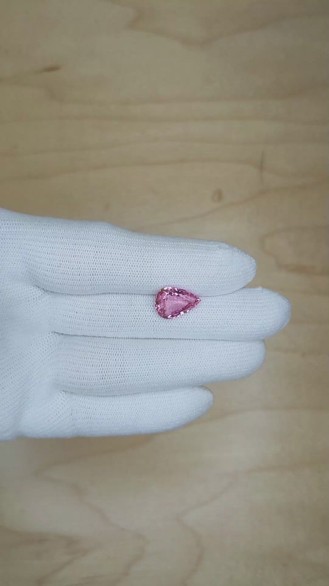 4.56 Ct. Purplish Pink Sapphire from Ceylon (Sri Lanka) Size Video