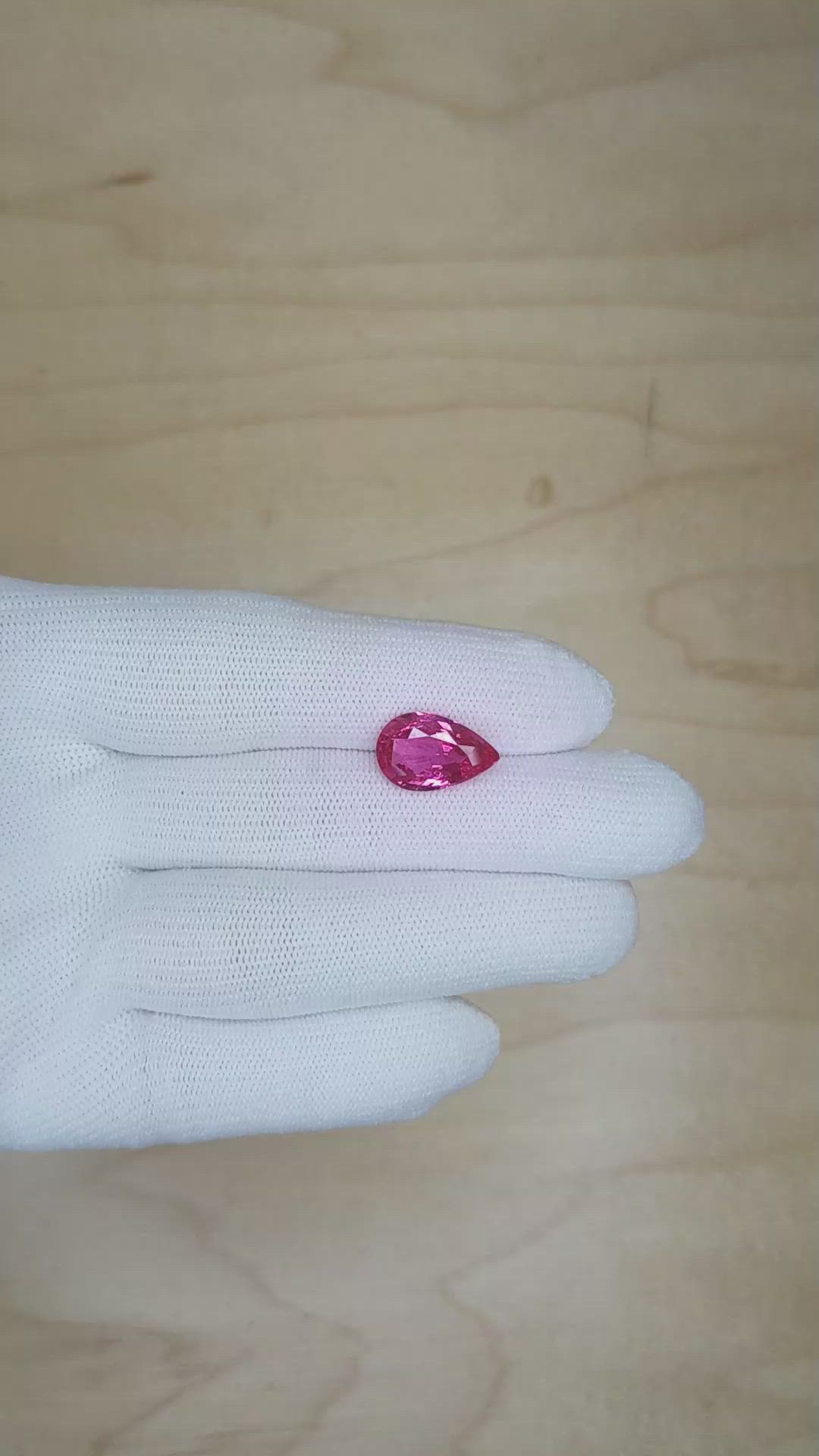 5.26 Ct. Reddish Pink Sapphire from Madagascar Size Video