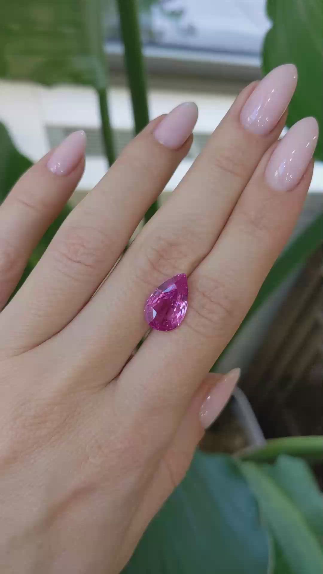 5.26 Ct. Reddish Pink Sapphire from Madagascar Size Video