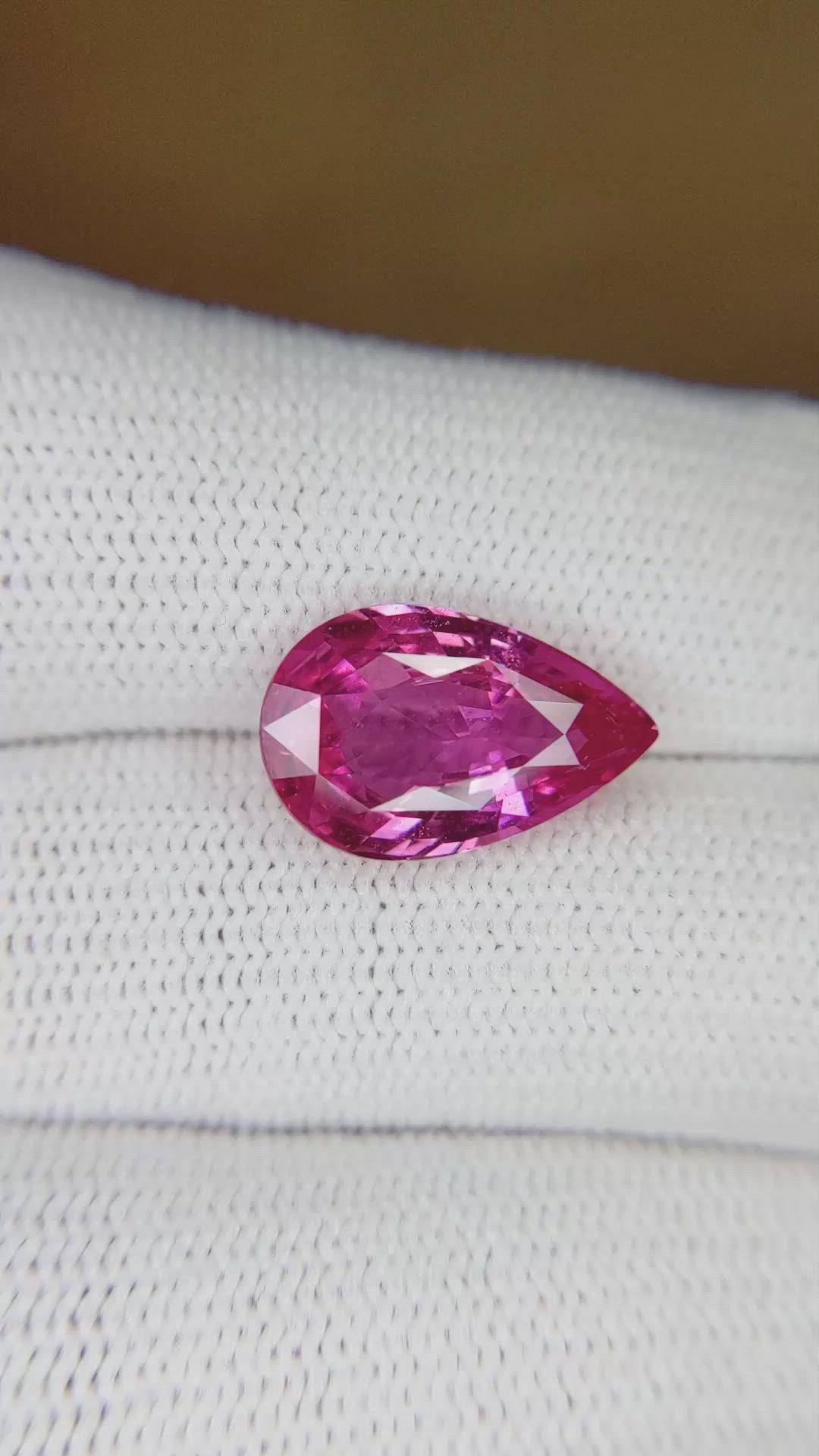 5.26 Ct. Reddish Pink Sapphire from Madagascar Size Video