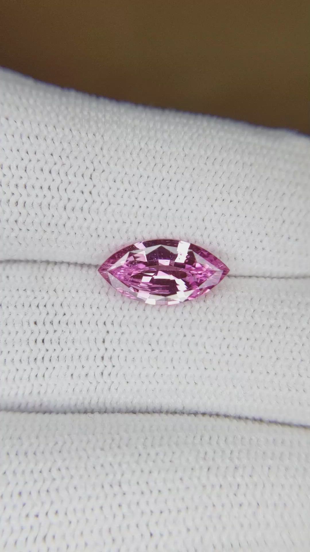 1.71 Ct. Pink Sapphire from Ceylon (Sri Lanka) Size Video
