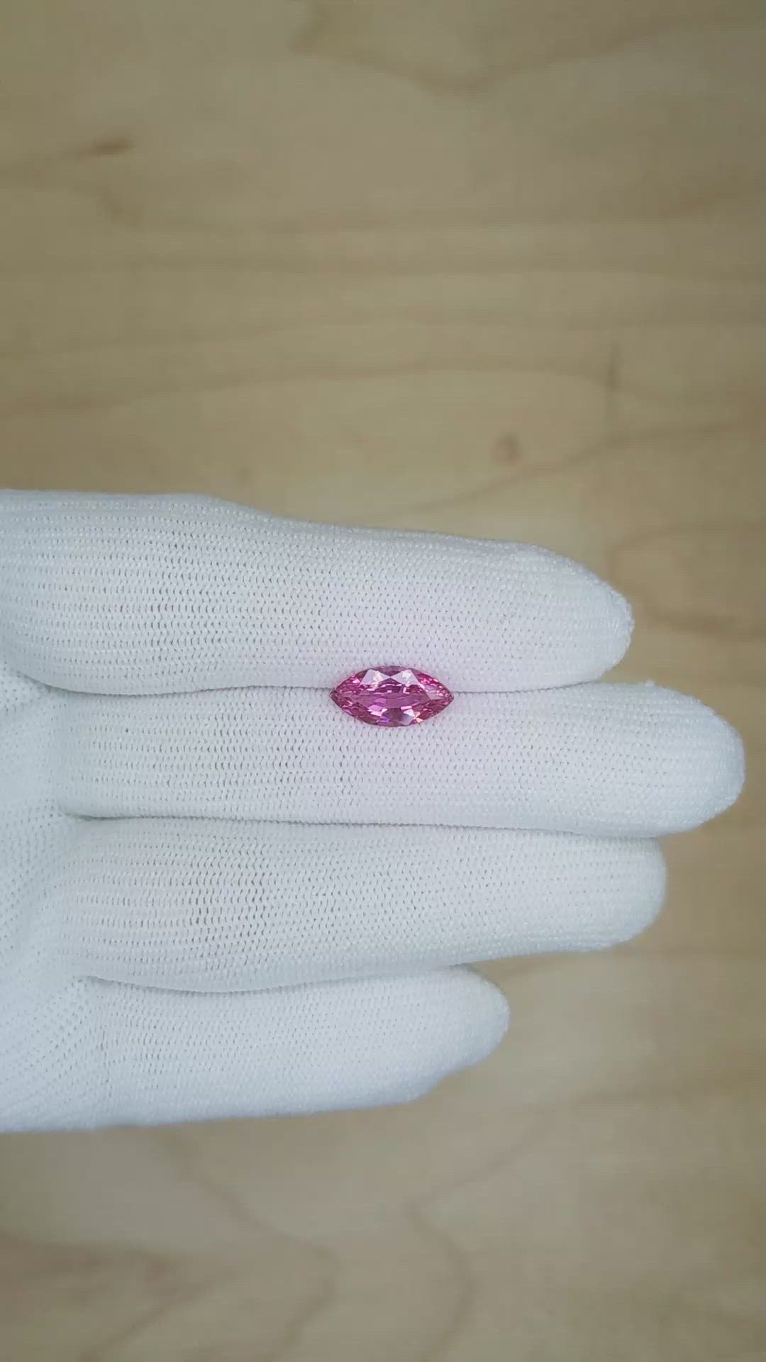 1.90 Ct. Pink Sapphire from Ceylon (Sri Lanka) Size Video