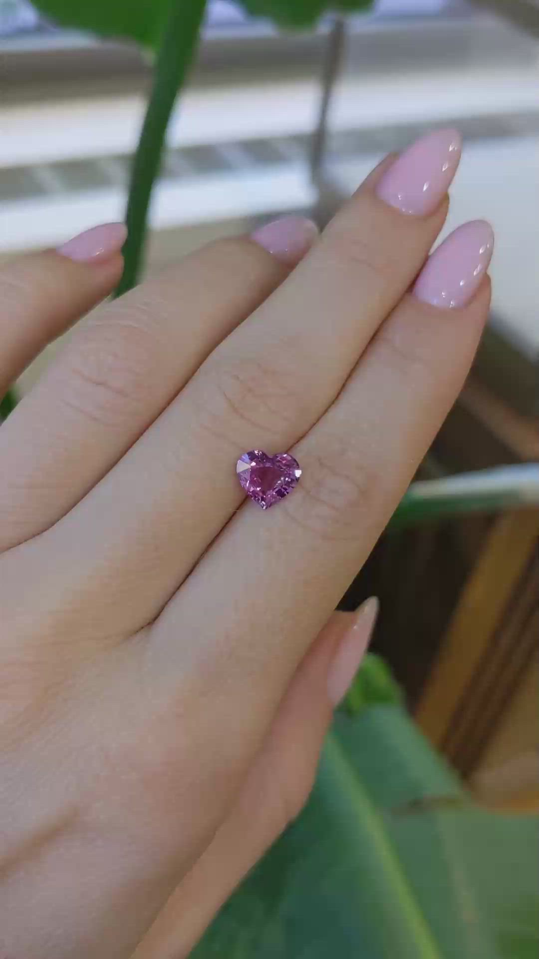 1.51 Ct. Pink Sapphire from Ceylon (Sri Lanka) Size Video
