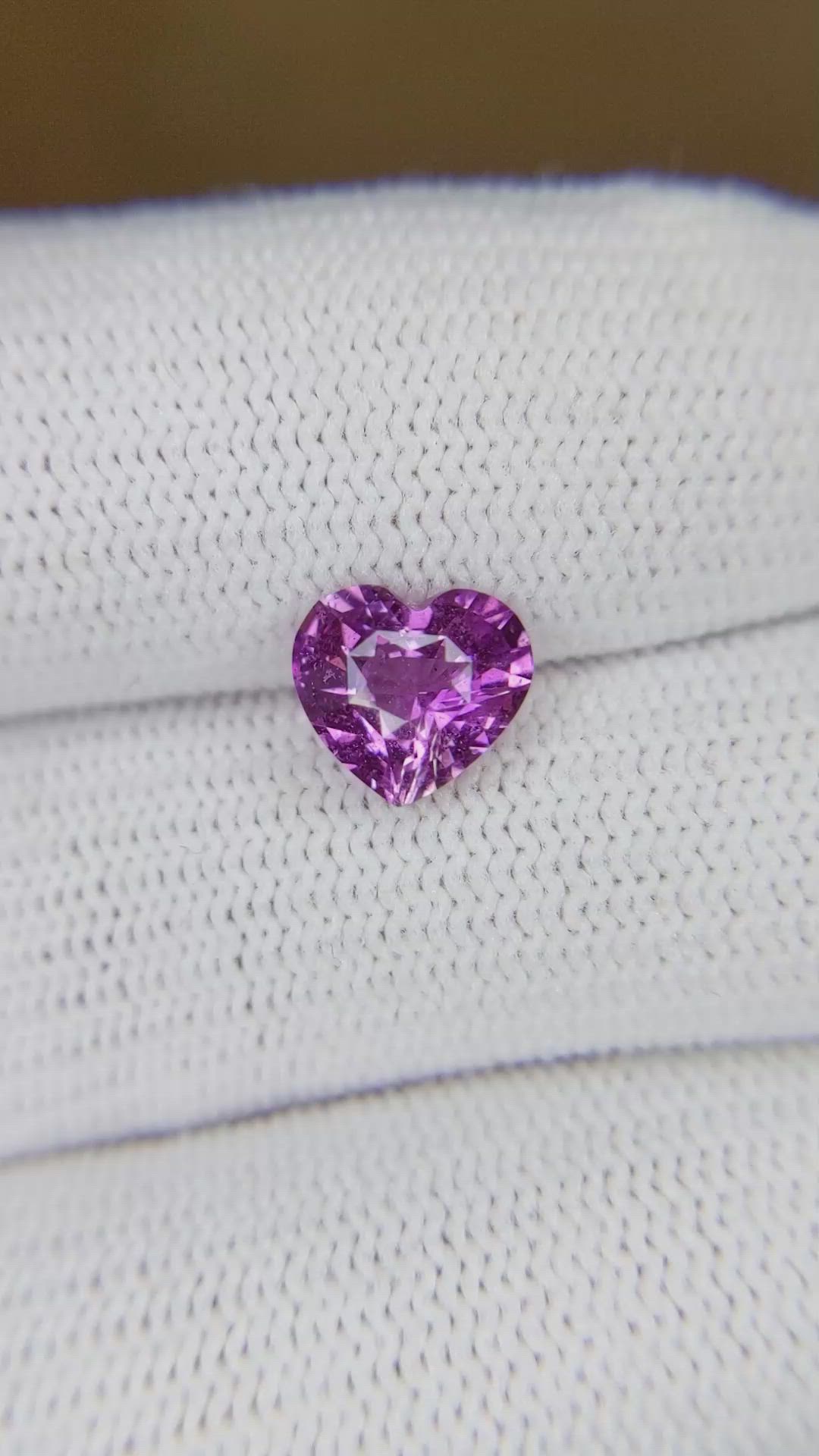 1.64 Ct. Purple Sapphire from Ceylon (Sri Lanka) Size Video