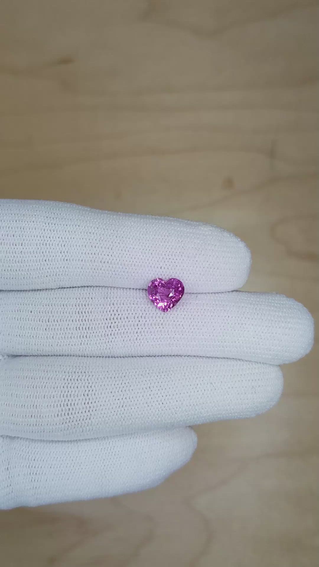 1.64 Ct. Purple Sapphire from Ceylon (Sri Lanka) Size Video