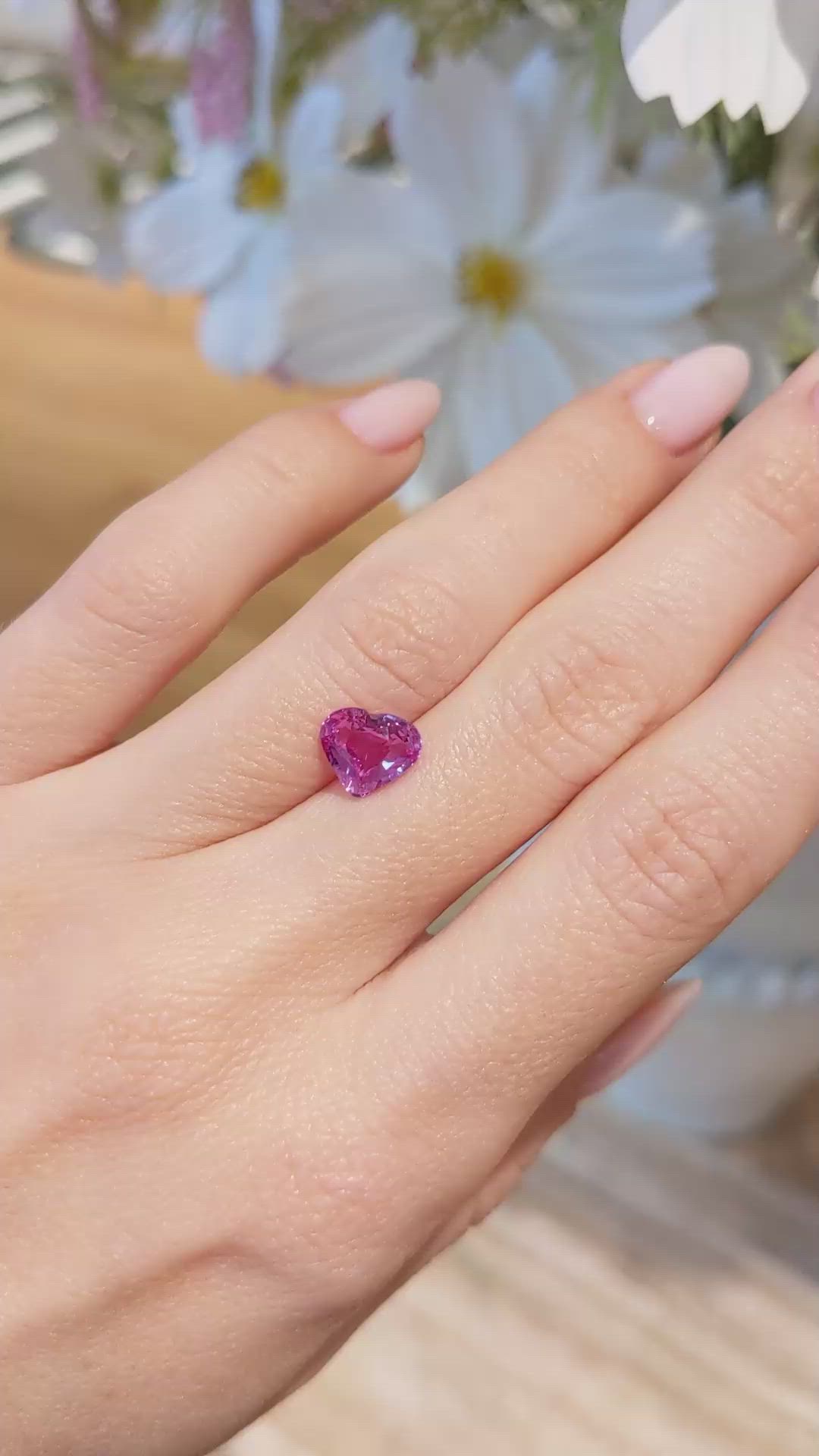 2.03 Ct. Pink Sapphire from Ceylon (Sri Lanka) Size Video