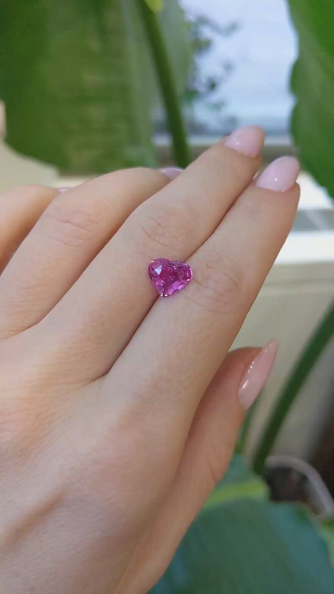 2.03 Ct. Pink Sapphire from Ceylon (Sri Lanka) Size Video