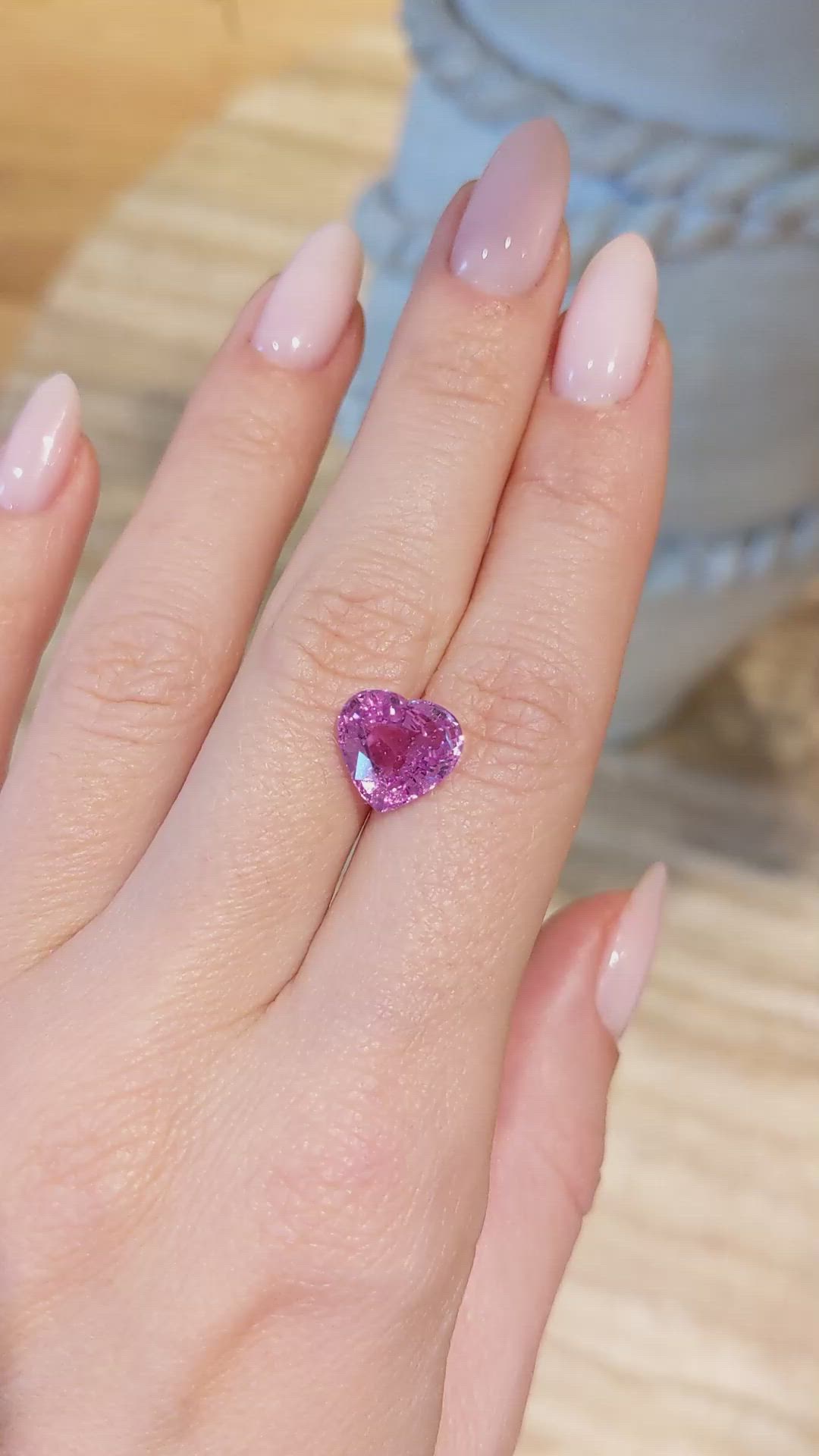 4.17 Ct. Pink Sapphire from Madagascar Size Video