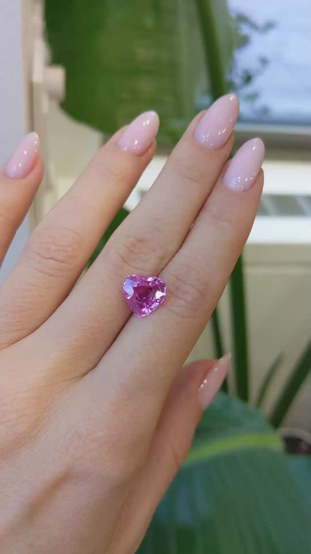 4.17 Ct. Pink Sapphire from Madagascar Size Video