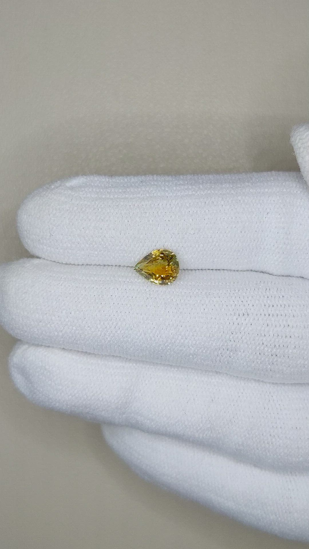 1.10 Ct. Greenish Yellow Sapphire from Montana Size Video