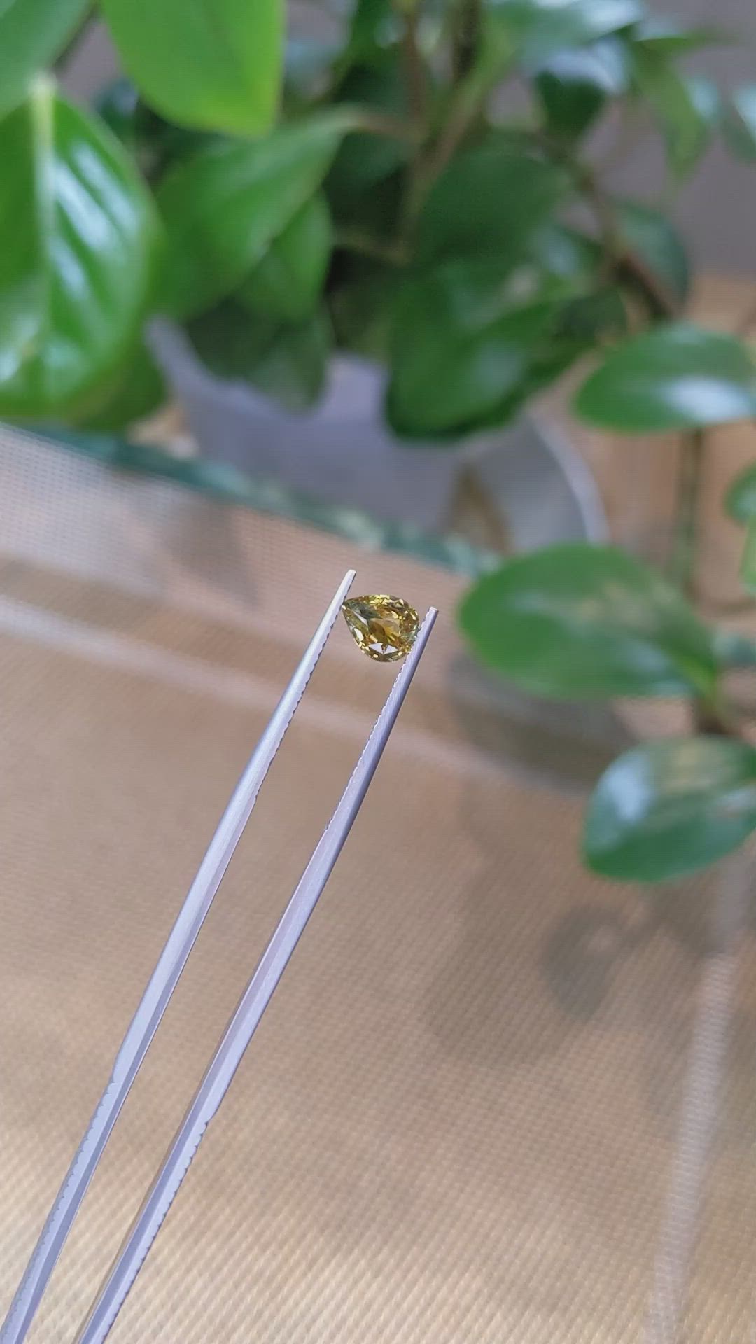 1.10 Ct. Greenish Yellow Sapphire from Montana Size Video