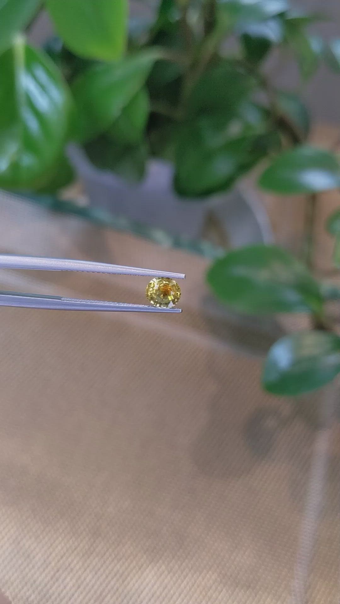 1.00 Ct. Yellow Sapphire from Montana Size Video