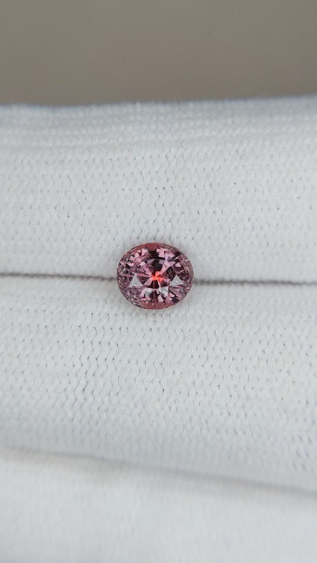 1.03 Ct. Reddish Pink Sapphire from Montana Size Video
