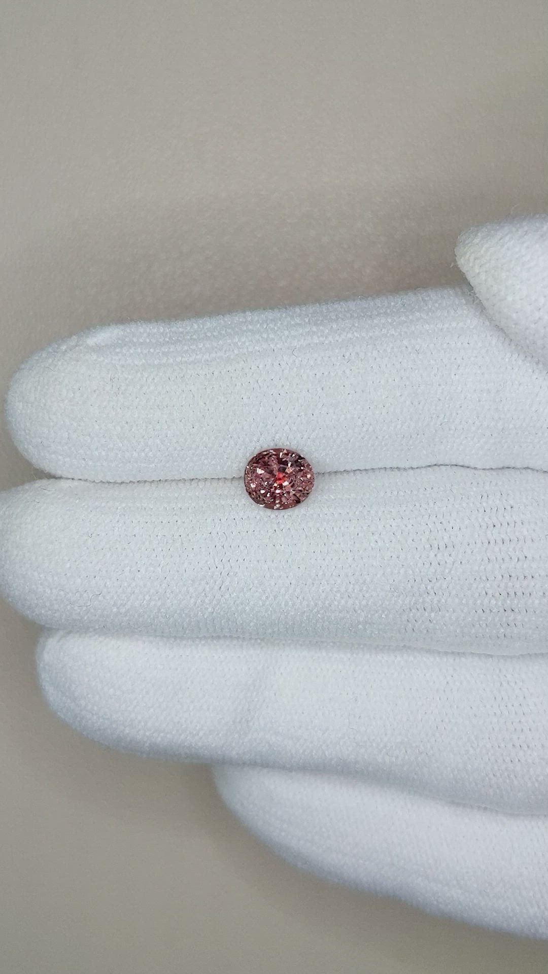 1.03 Ct. Reddish Pink Sapphire from Montana Size Video
