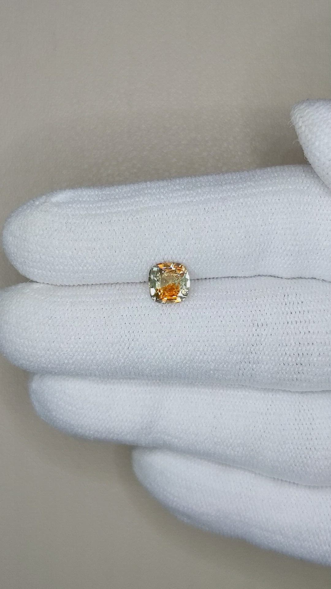 1.30 Ct. Bi Color Sapphire from Montana Size Video
