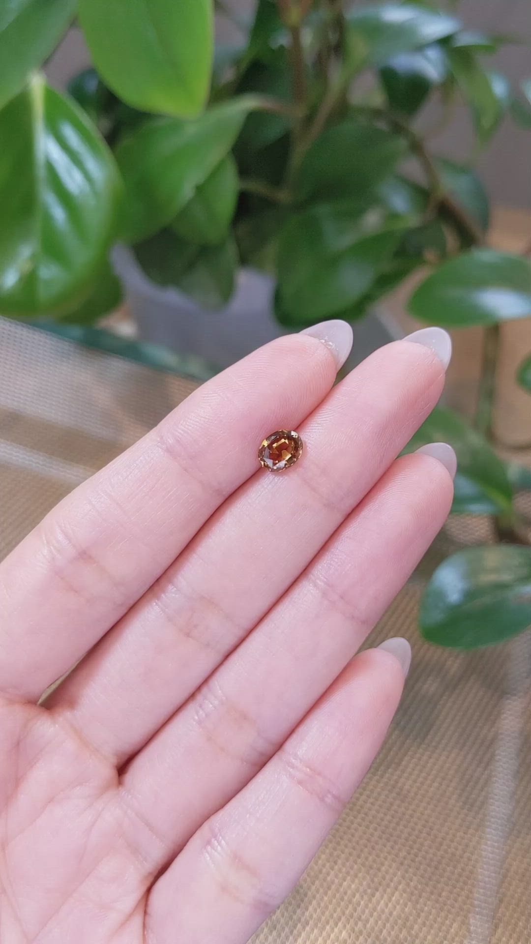 1.10 Ct. Orangish Brown Sapphire from Montana Size Video