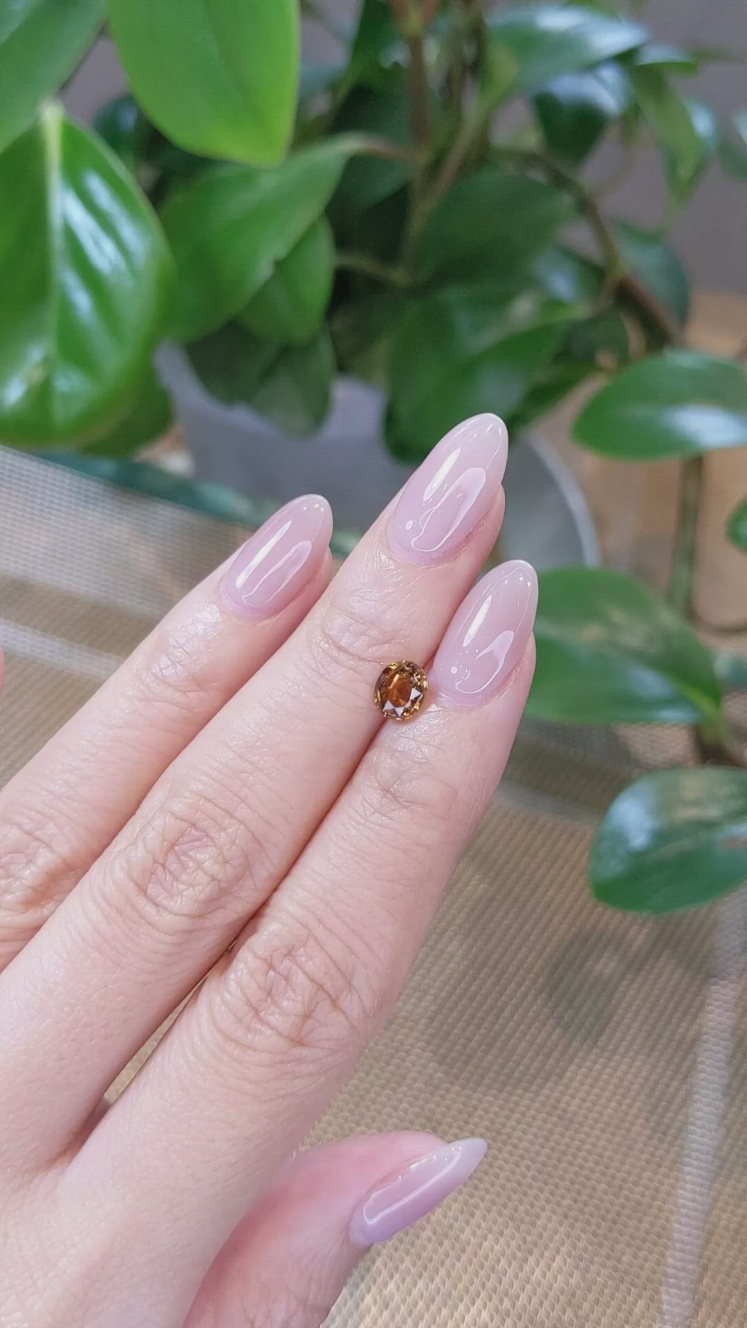 1.10 Ct. Orangish Brown Sapphire from Montana Size Video