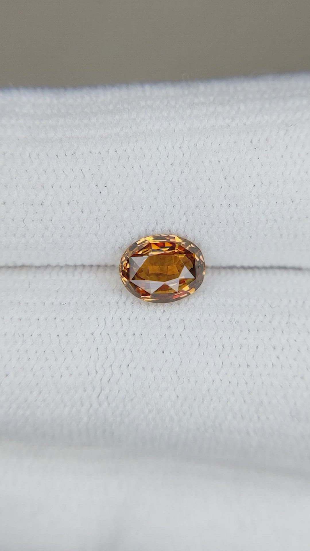 1.10 Ct. Orangish Brown Sapphire from Montana Size Video