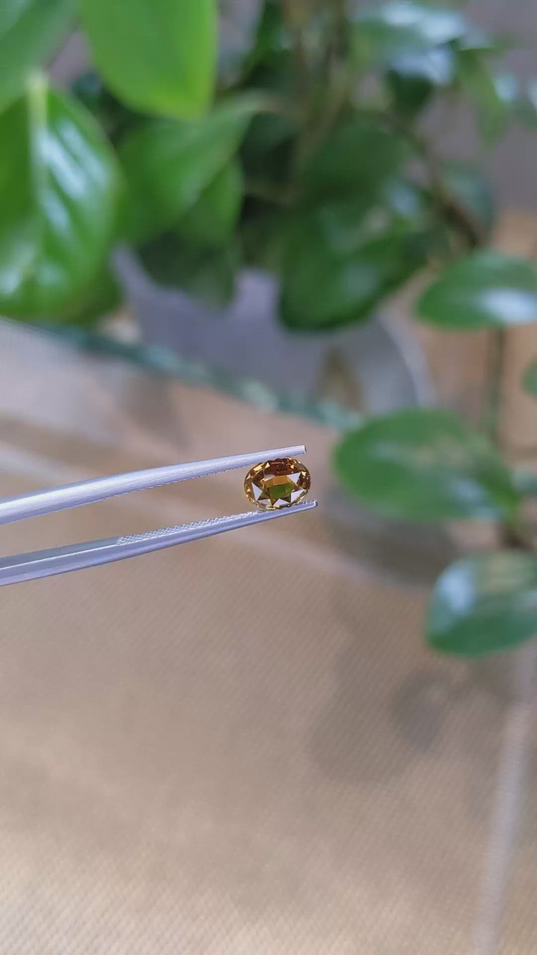 1.10 Ct. Orangish Brown Sapphire from Montana Size Video