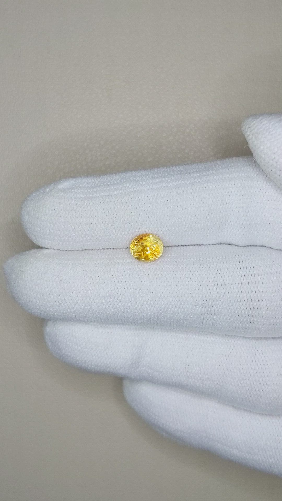 1.12 Ct. Yellow Sapphire from Montana Size Video