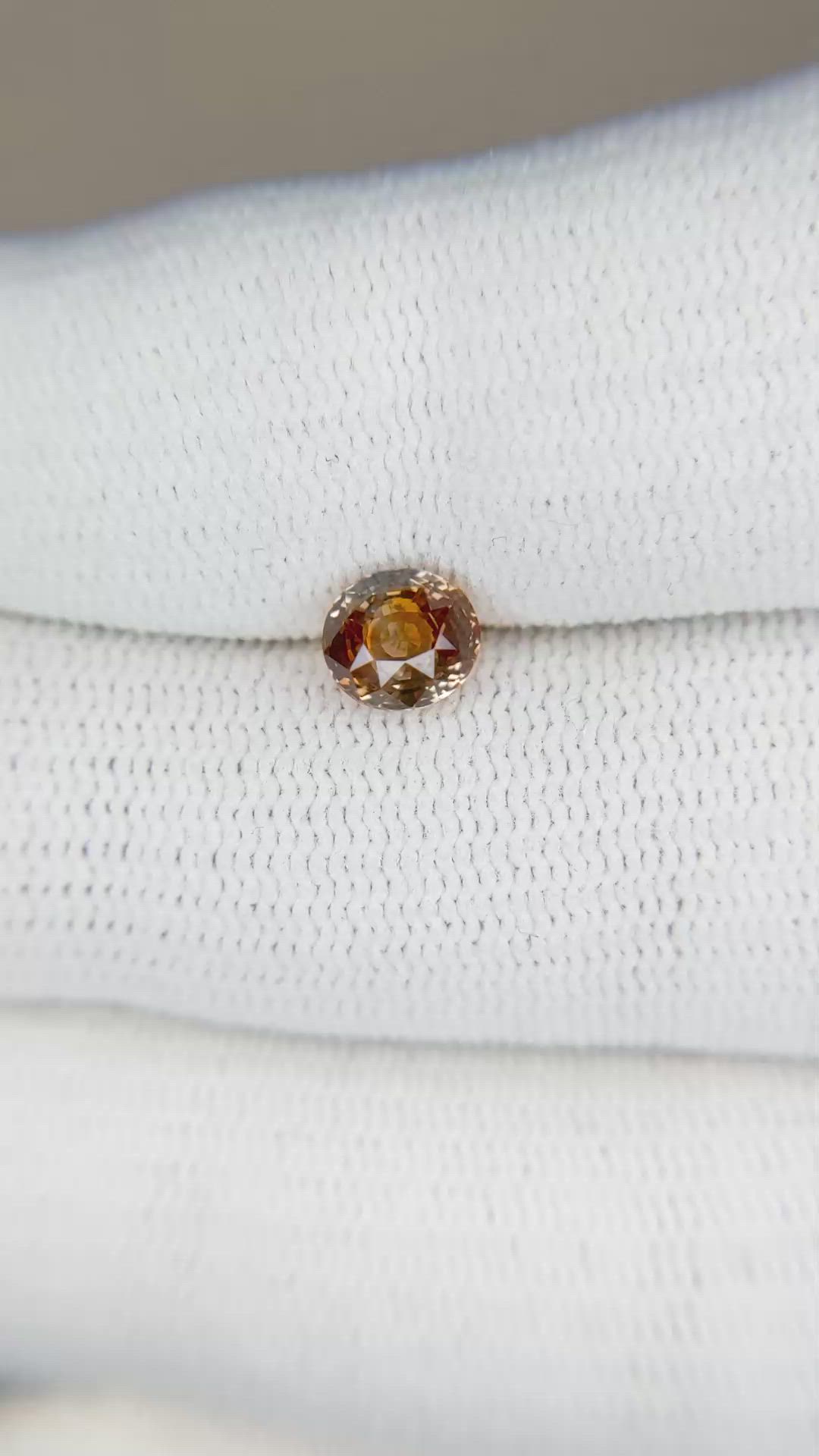 1.12 Ct. Bi Color Sapphire from Montana Size Video