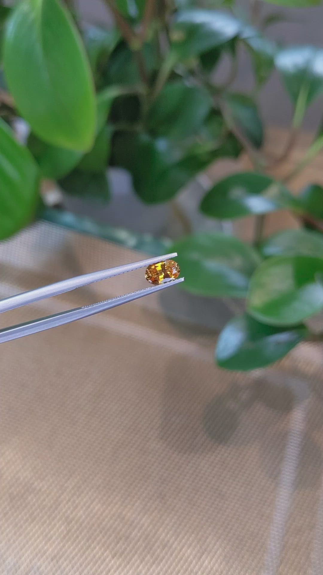0.85 Ct. Orange Sapphire from Montana Size Video