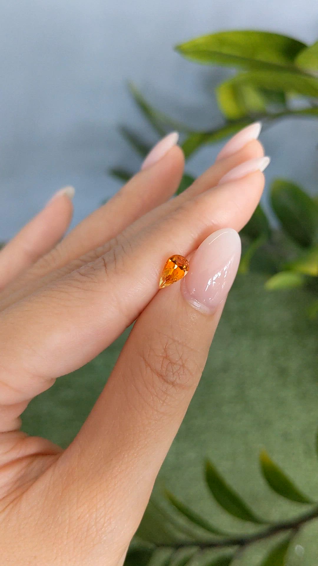 0.99 Ct. Orange Sapphire from Montana Size Video