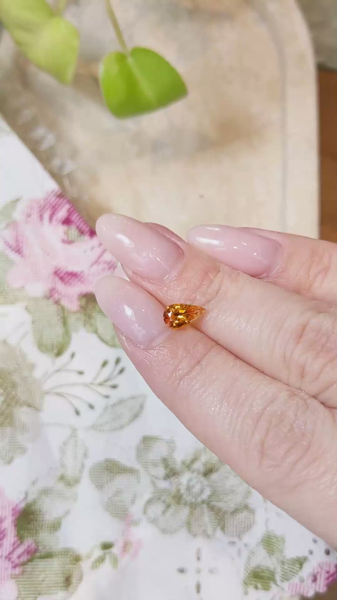0.99 Ct. Orange Sapphire from Montana Size Video