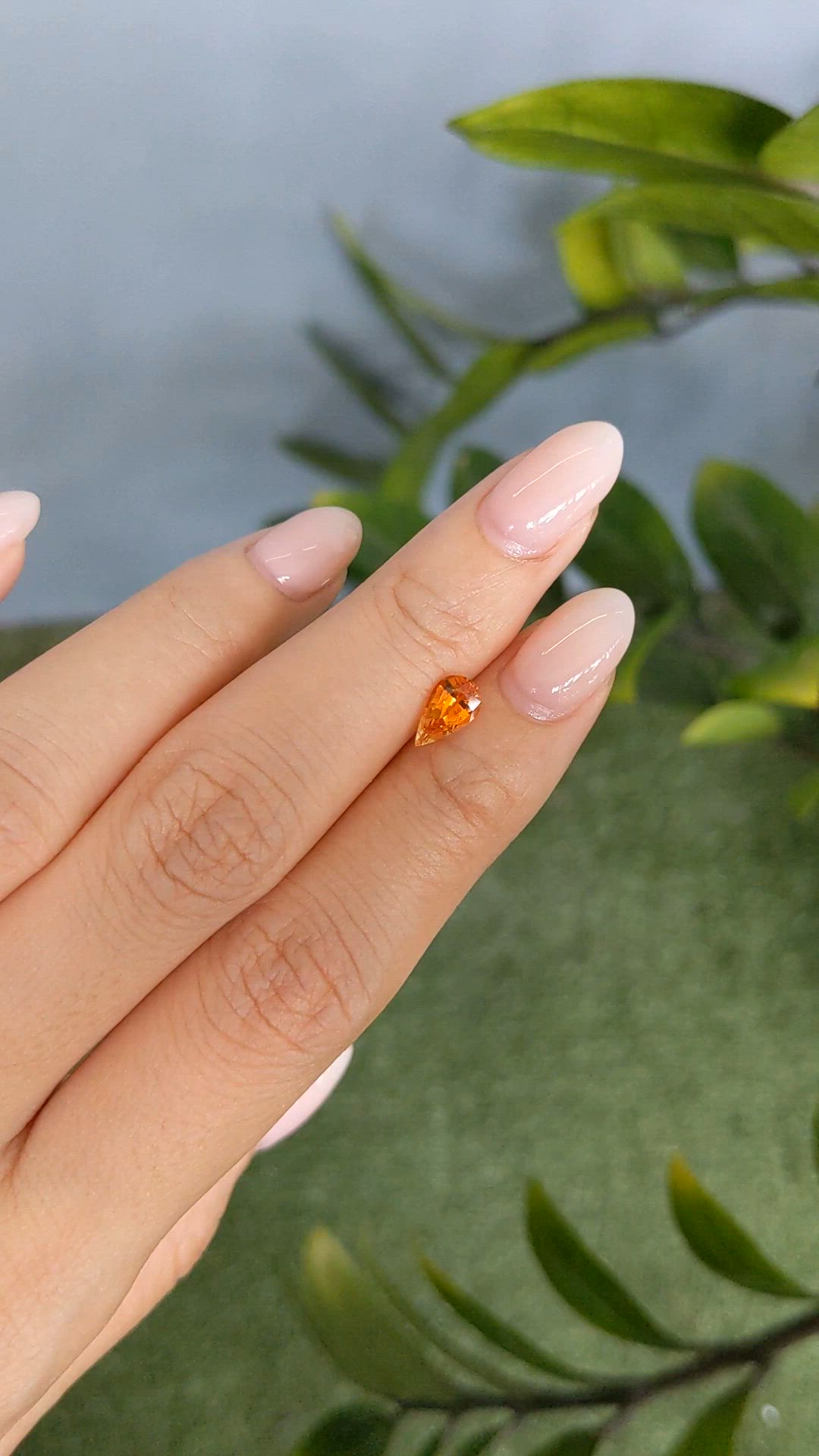0.99 Ct. Orange Sapphire from Montana Size Video