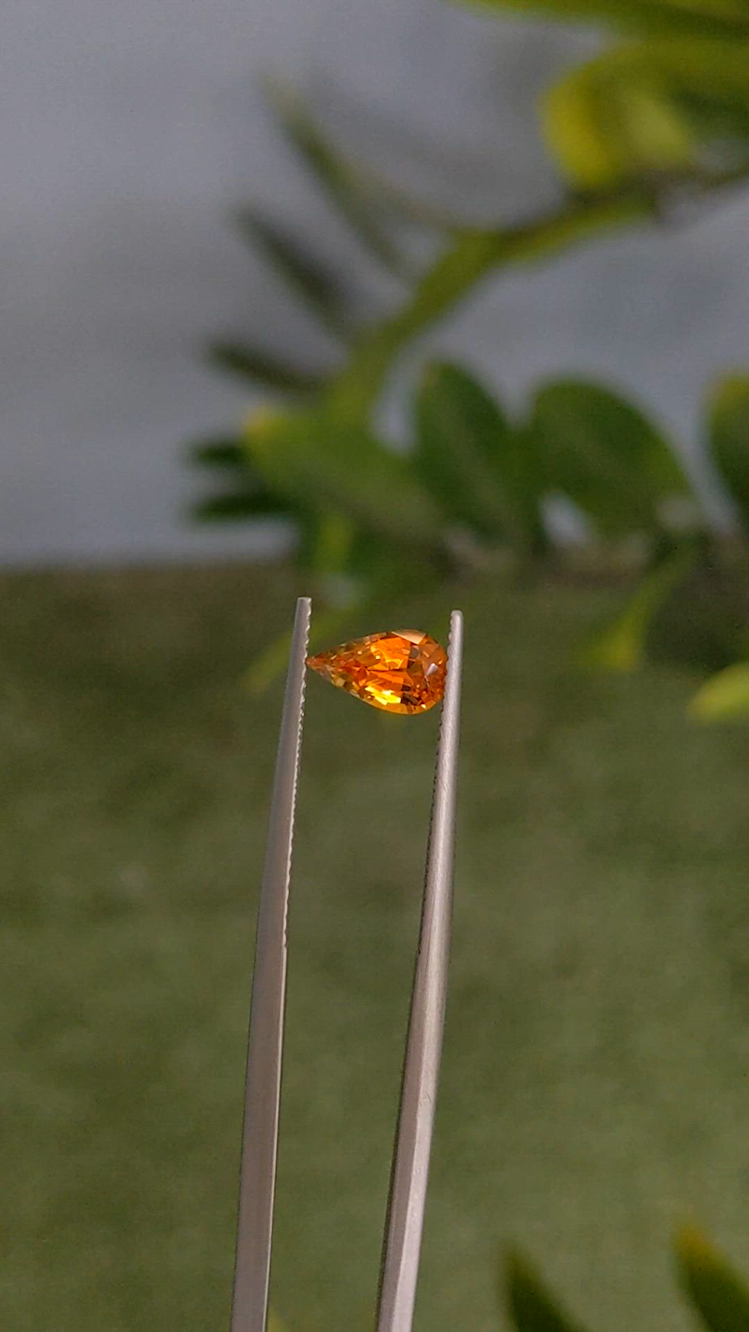 0.99 Ct. Orange Sapphire from Montana Size Video
