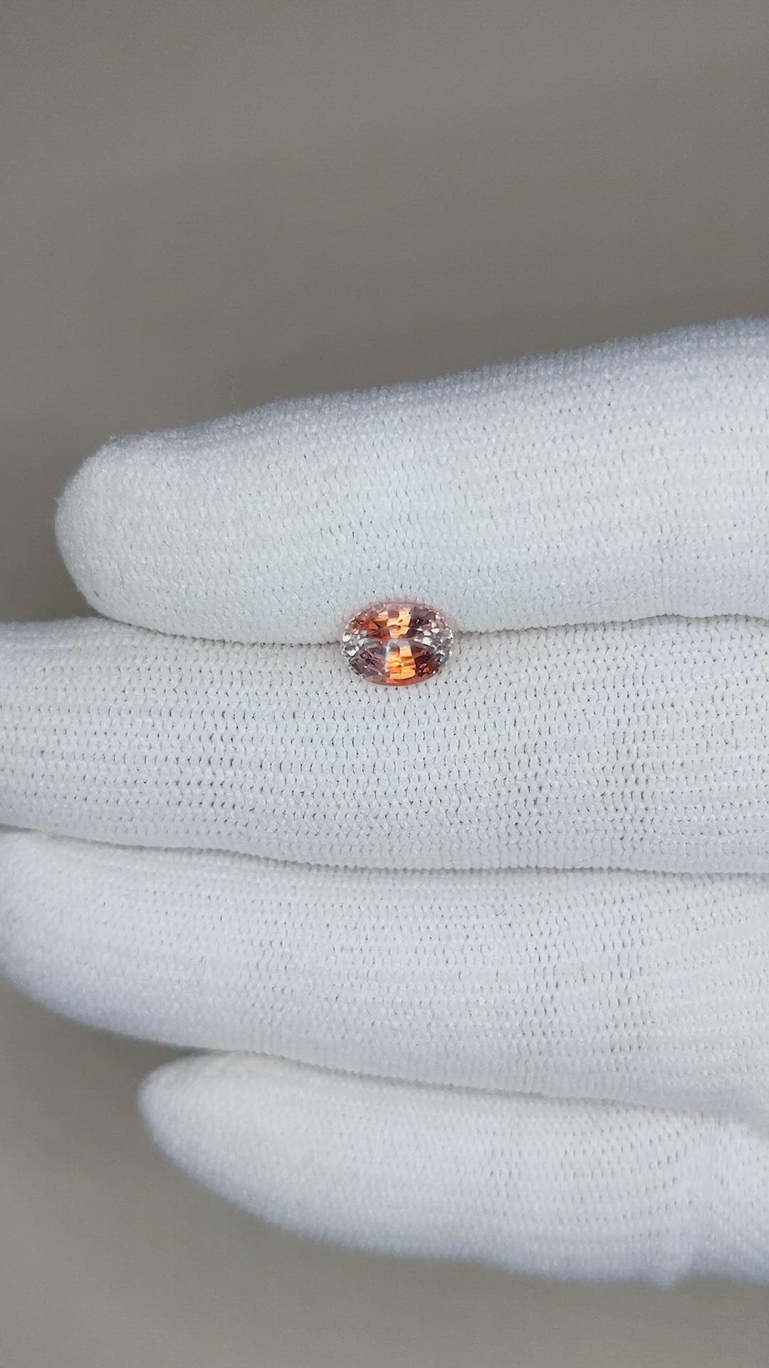1.42 Ct. Bi Color Sapphire from Montana Size Video