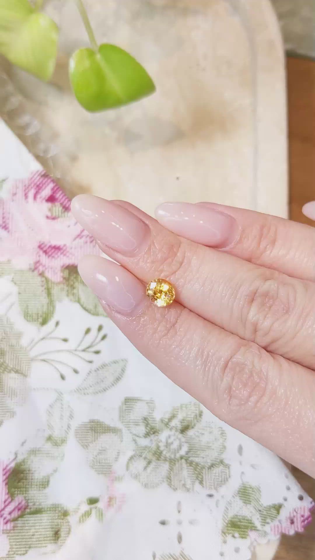 1.55 Ct. Yellow Sapphire from Montana Size Video