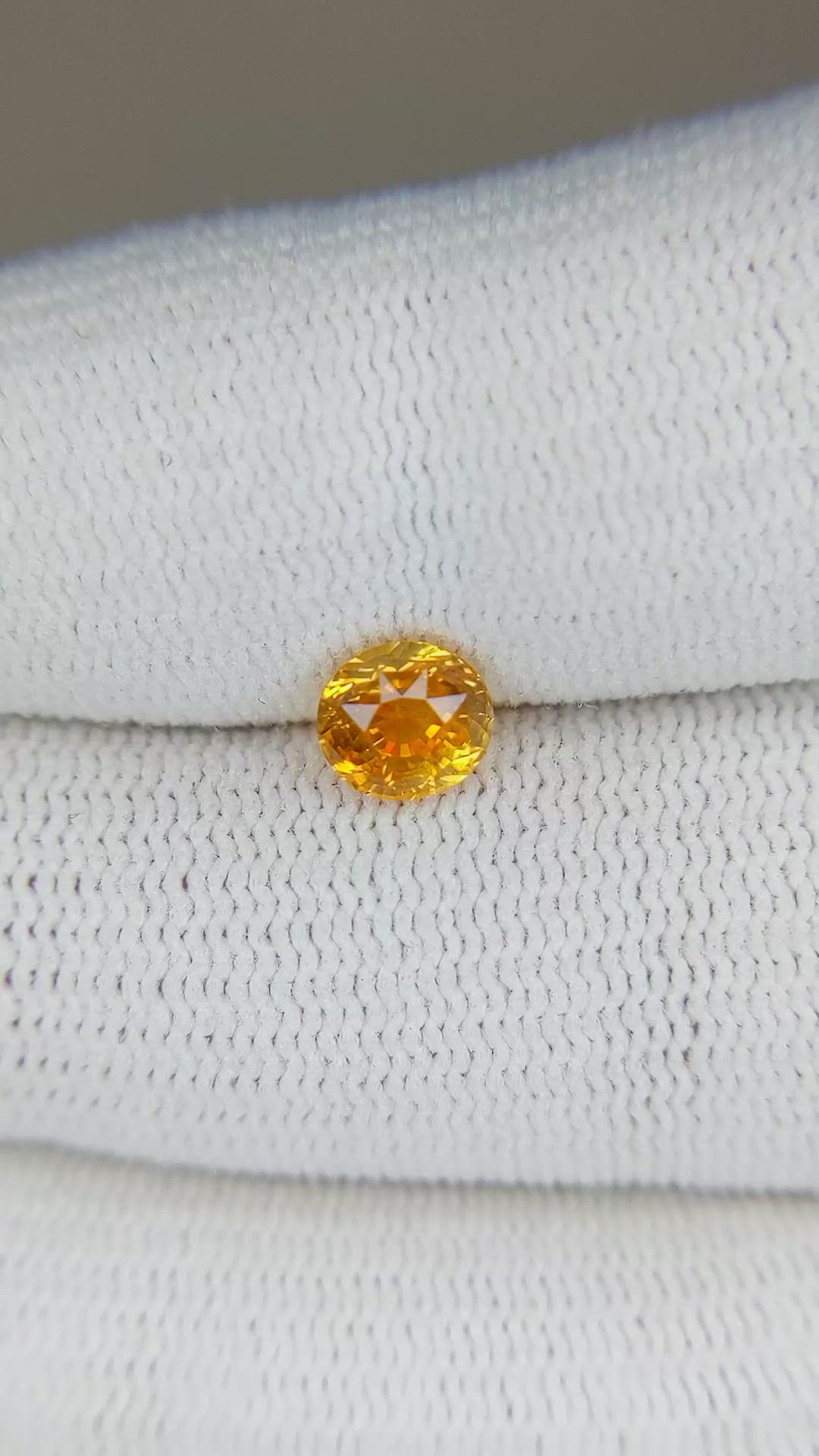 1.08 Ct. Yellowish Orange Sapphire from Montana Size Video