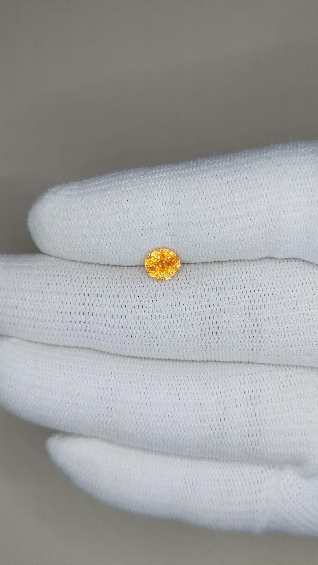 1.08 Ct. Yellowish Orange Sapphire from Montana Size Video