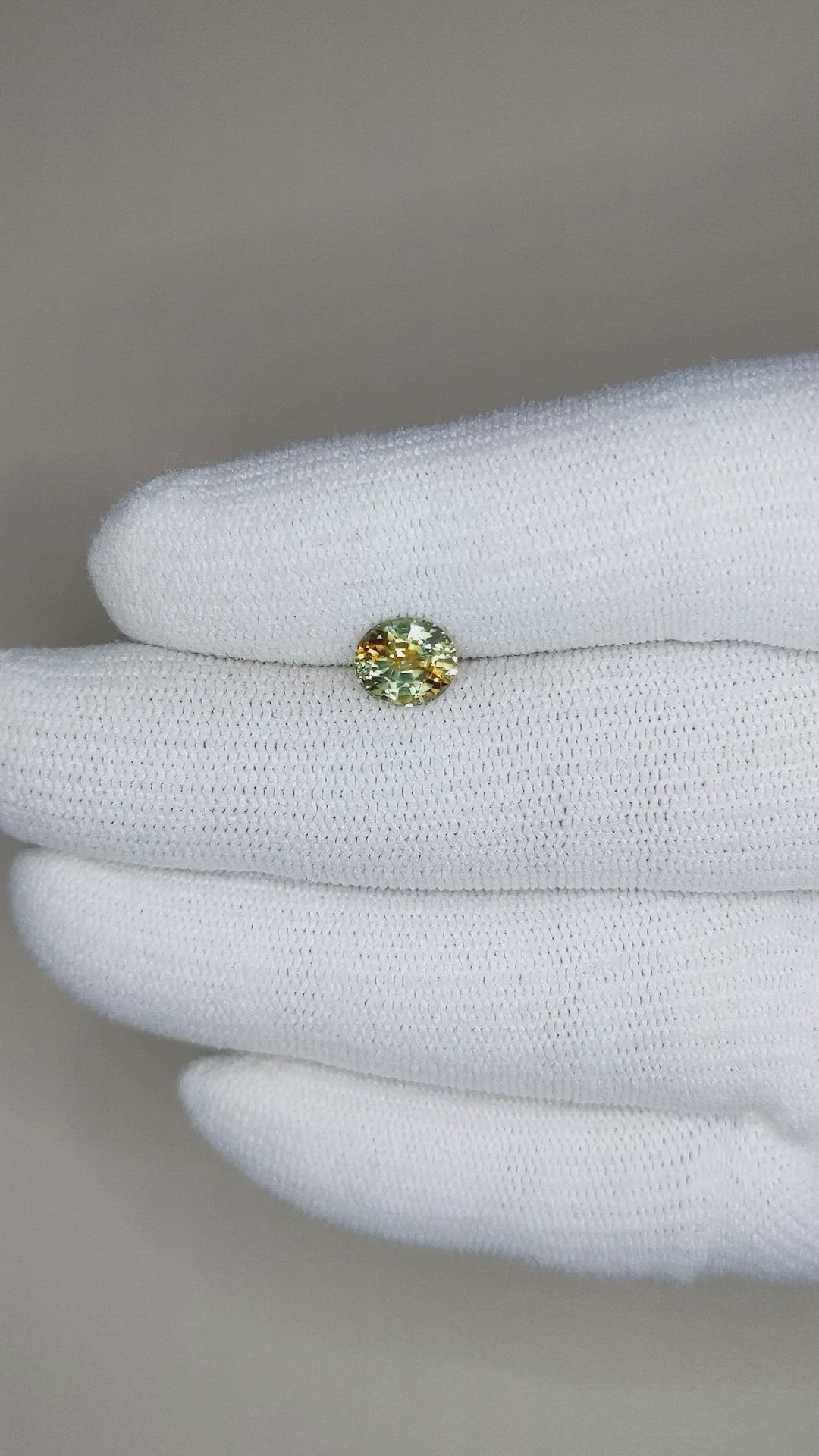 1.38 Ct. Bi Color Sapphire from Montana Size Video