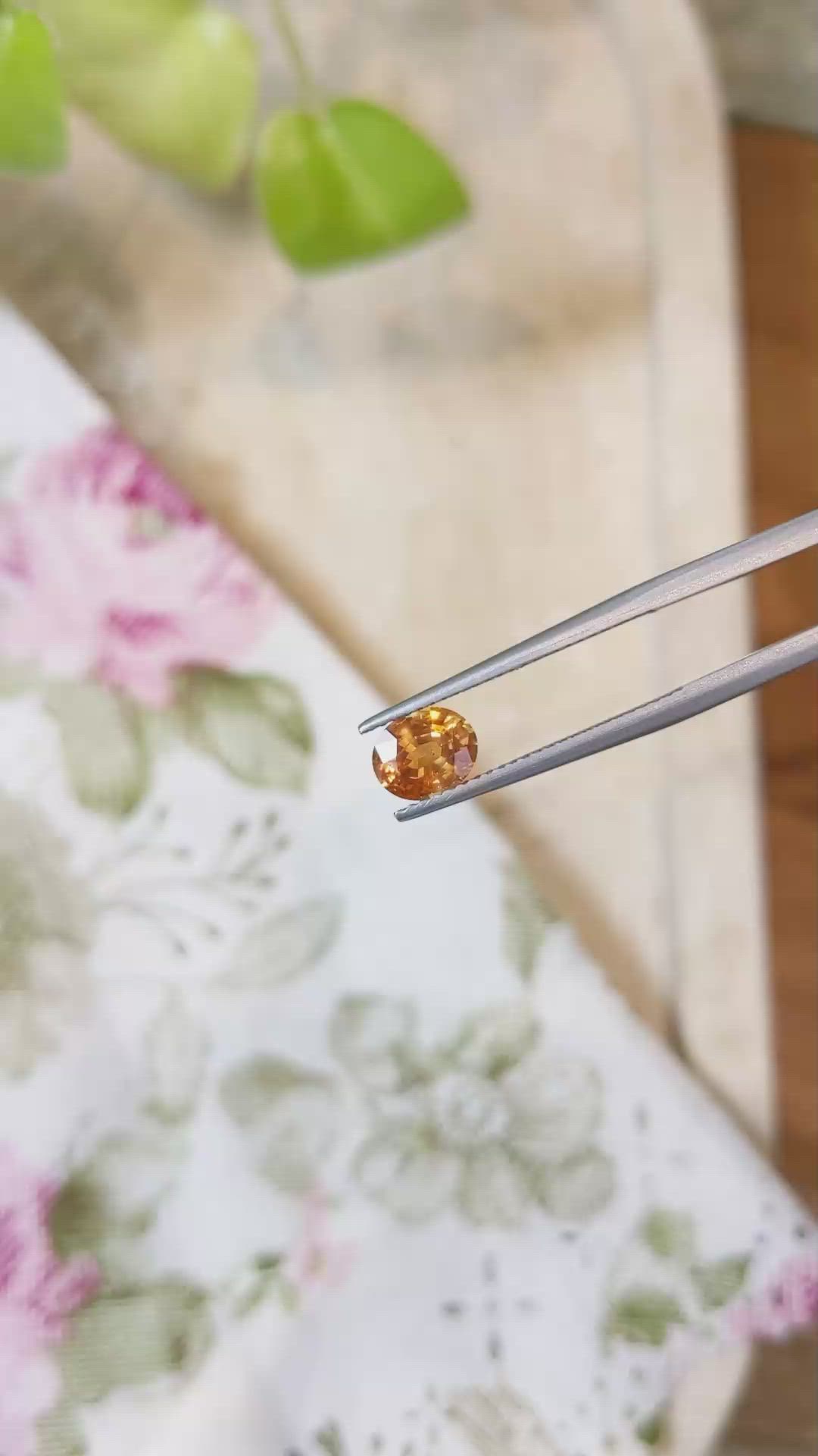 1.24 Ct. Orange Sapphire from Montana Size Video