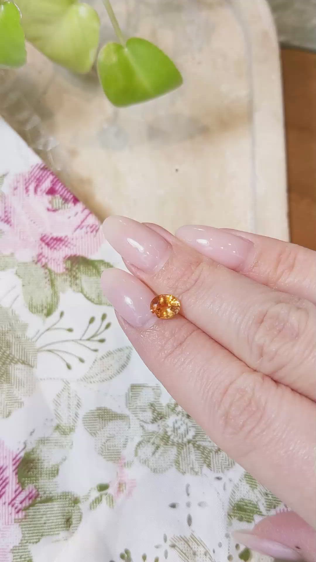 1.24 Ct. Orange Sapphire from Montana Size Video