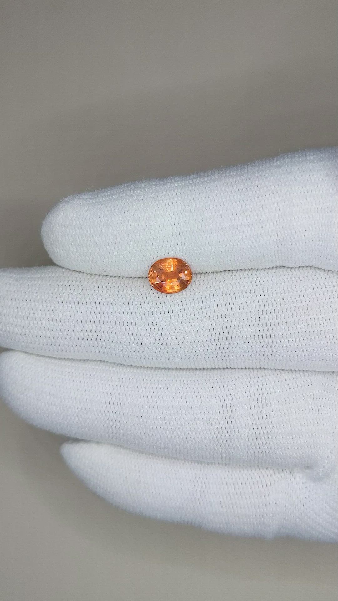 1.24 Ct. Orange Sapphire from Montana Size Video