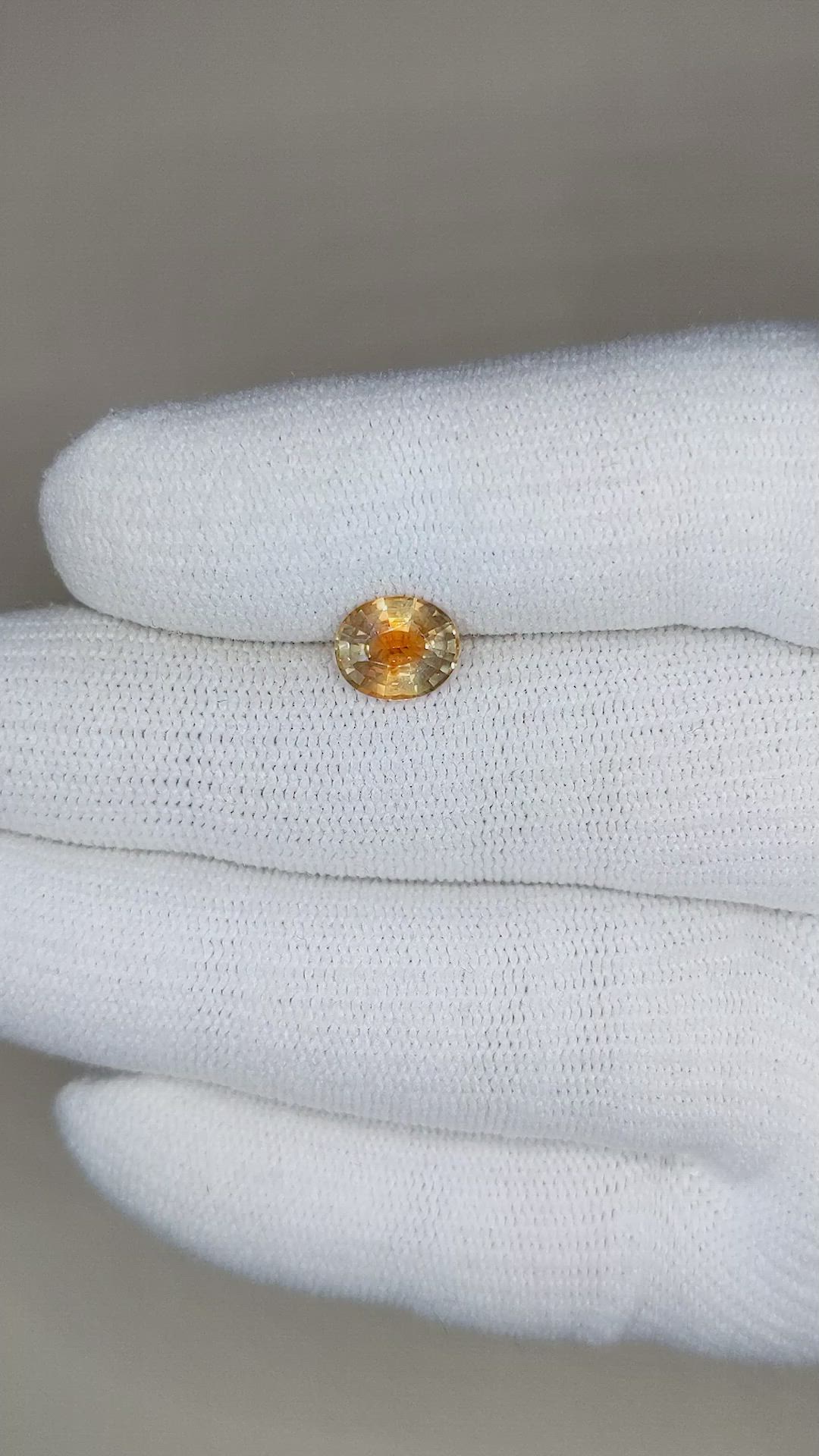 1.64 Ct. Yellowish Orange Sapphire from Montana Size Video