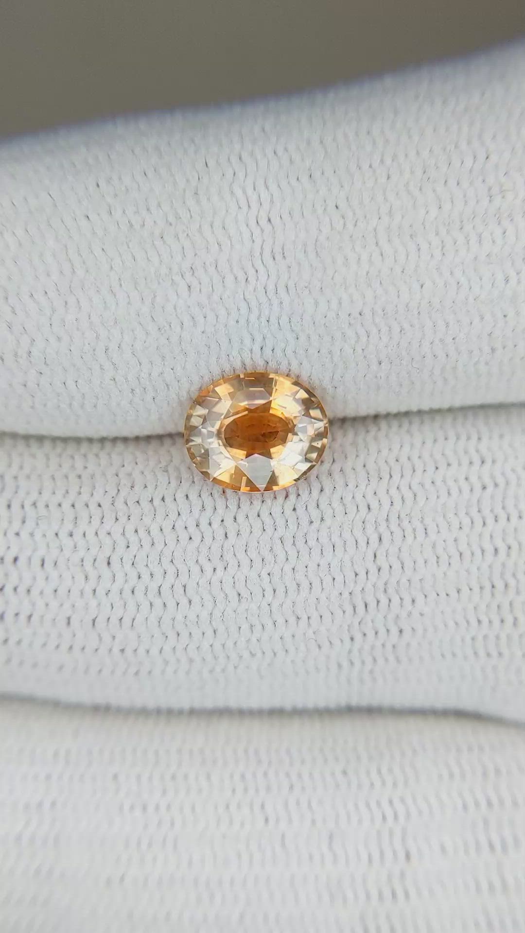1.64 Ct. Yellowish Orange Sapphire from Montana Size Video