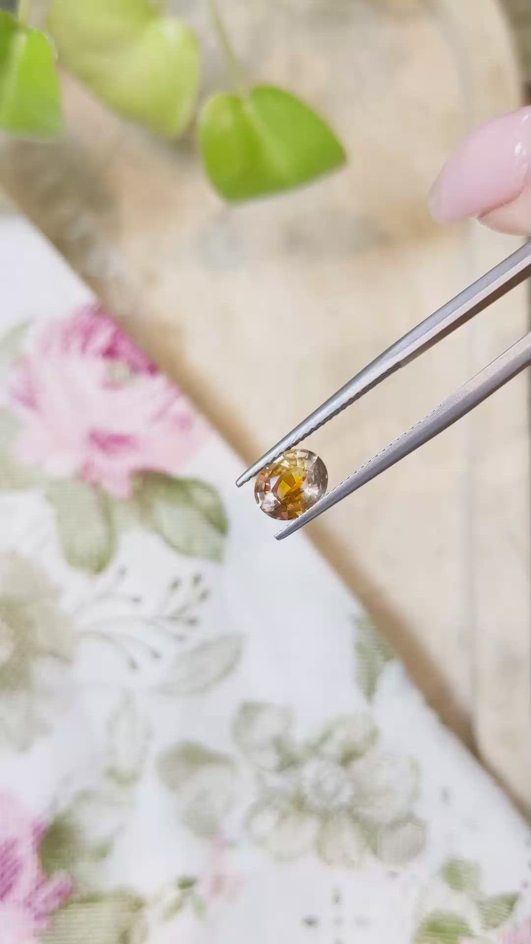 1.64 Ct. Yellowish Orange Sapphire from Montana Size Video